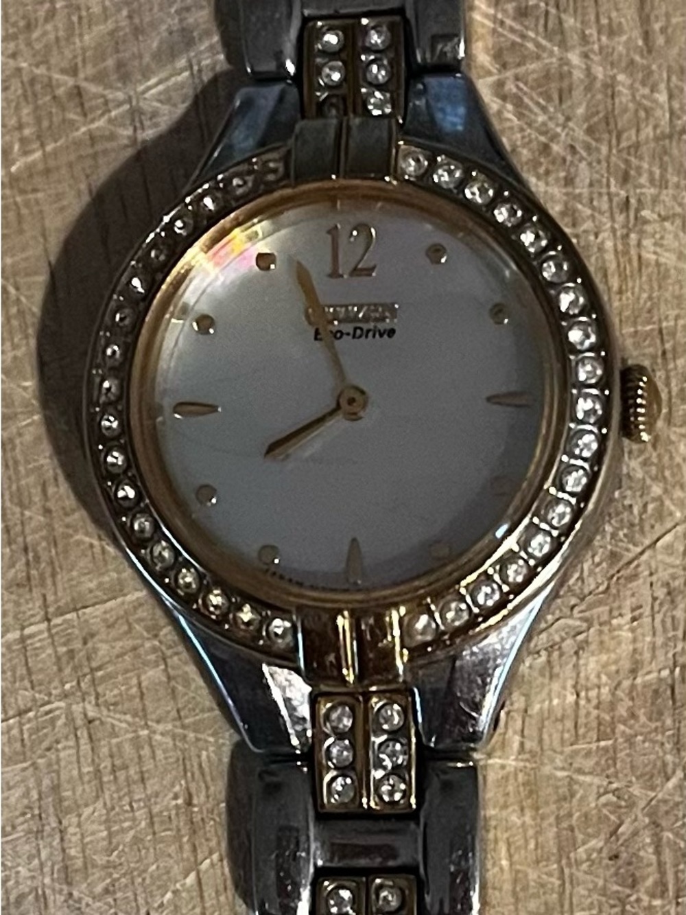 Citizen Eco-Drive Two-Tone Crystal Accent Women's Watch - Silver & Gold